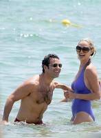 Uma Thurman y Andre Balazs en Saint Tropez